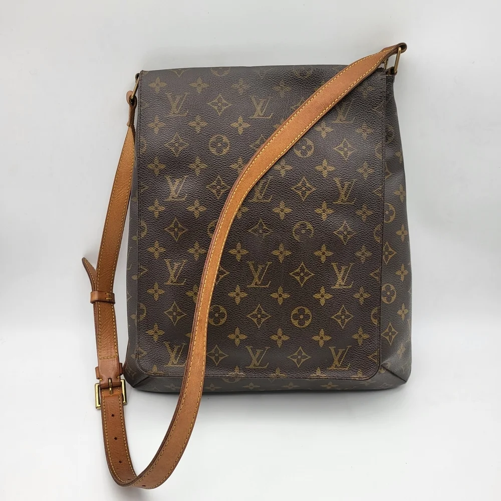 LOUIS VUITTON Monogram Musette Salsa GM Shoulder Crossbody Bag, Authentic..
